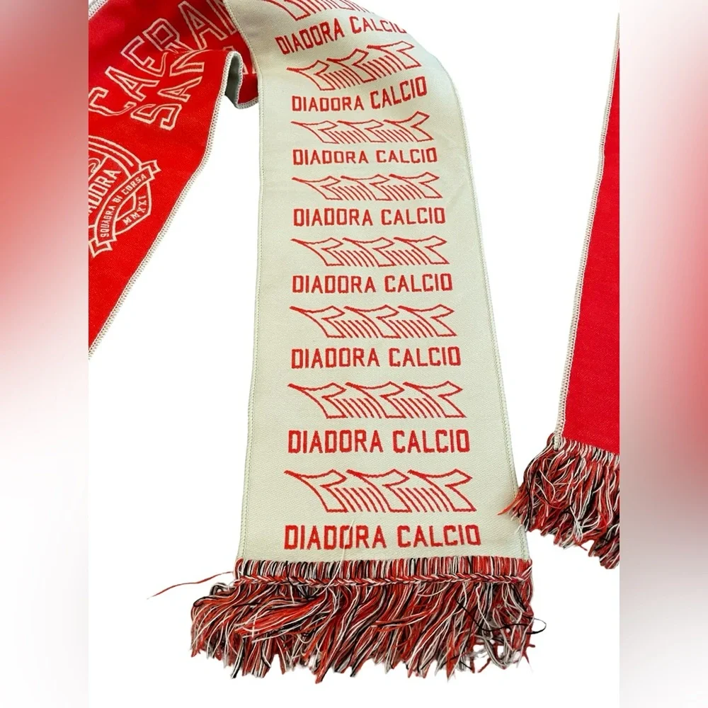 Set of 2 Diadora Red and White Soccer Scarf